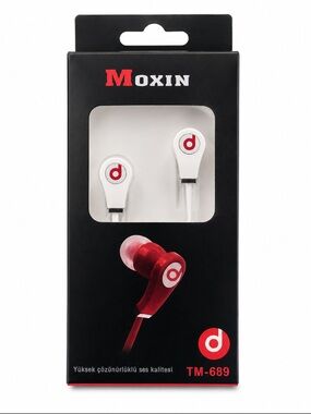 NWT Moxin TM-689 Wired Earbuds In-Ear Headphones White Earphones